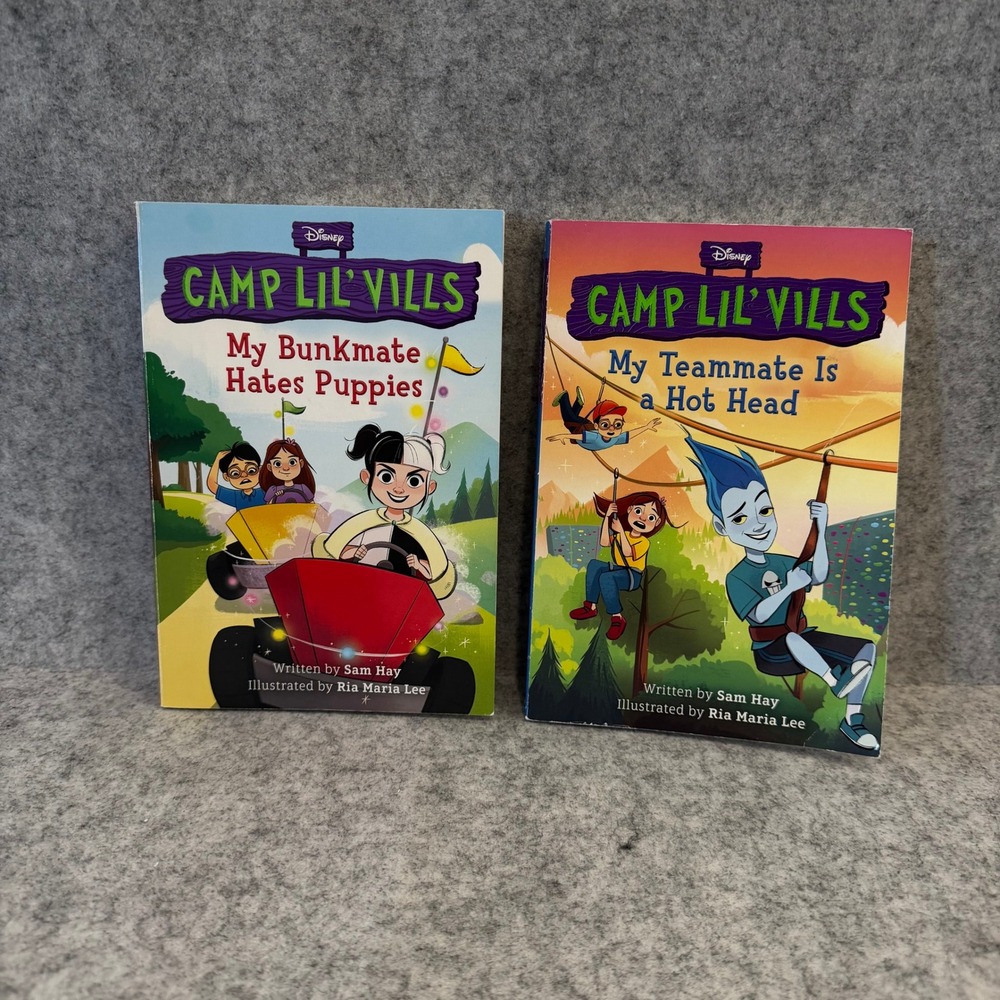 Set of 2 Books Disney Camp Lil' Vills‎ series by Sam Hay - Paperback